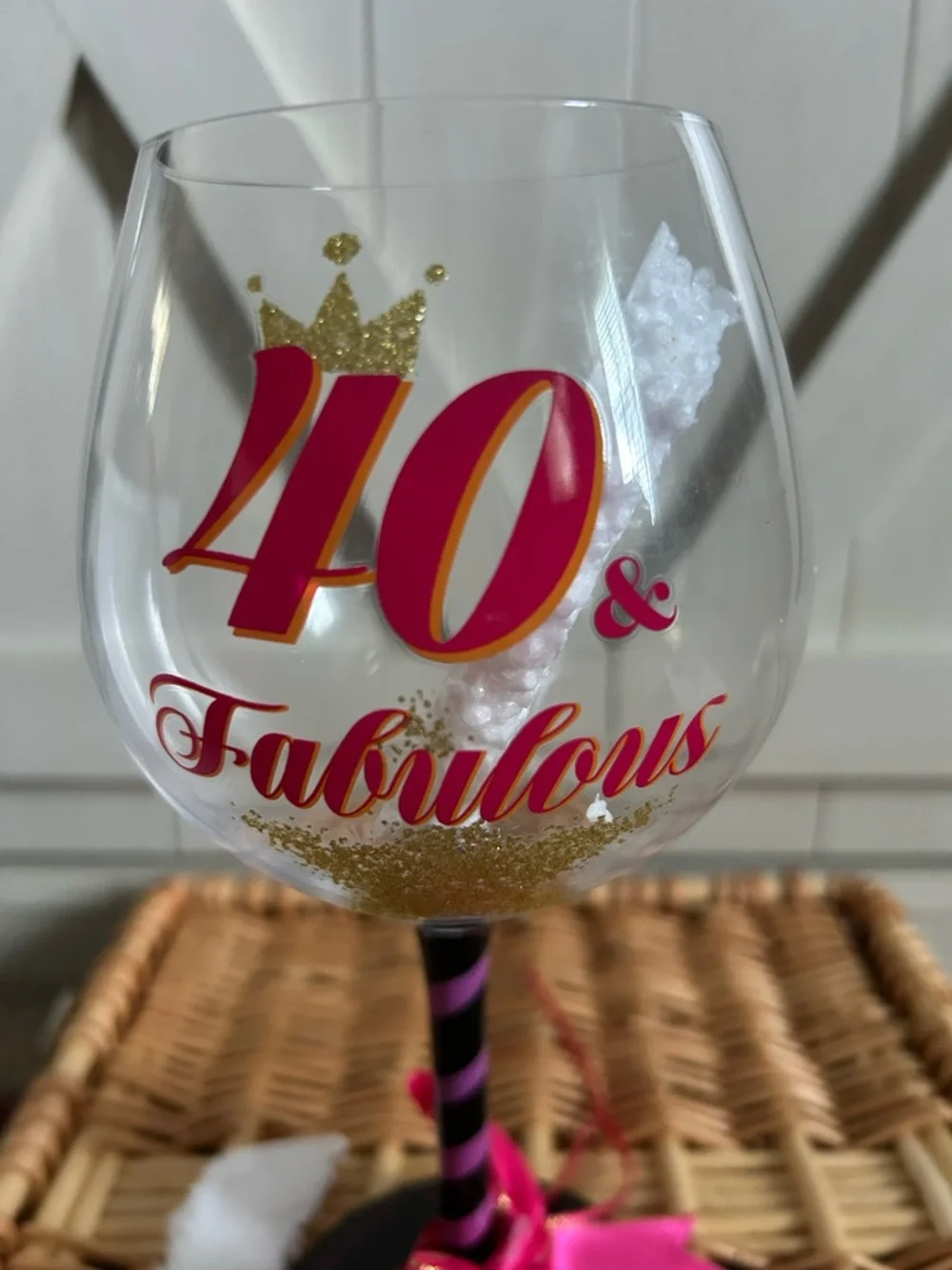 NWT 40 and Fabulous Wine Glass and Box